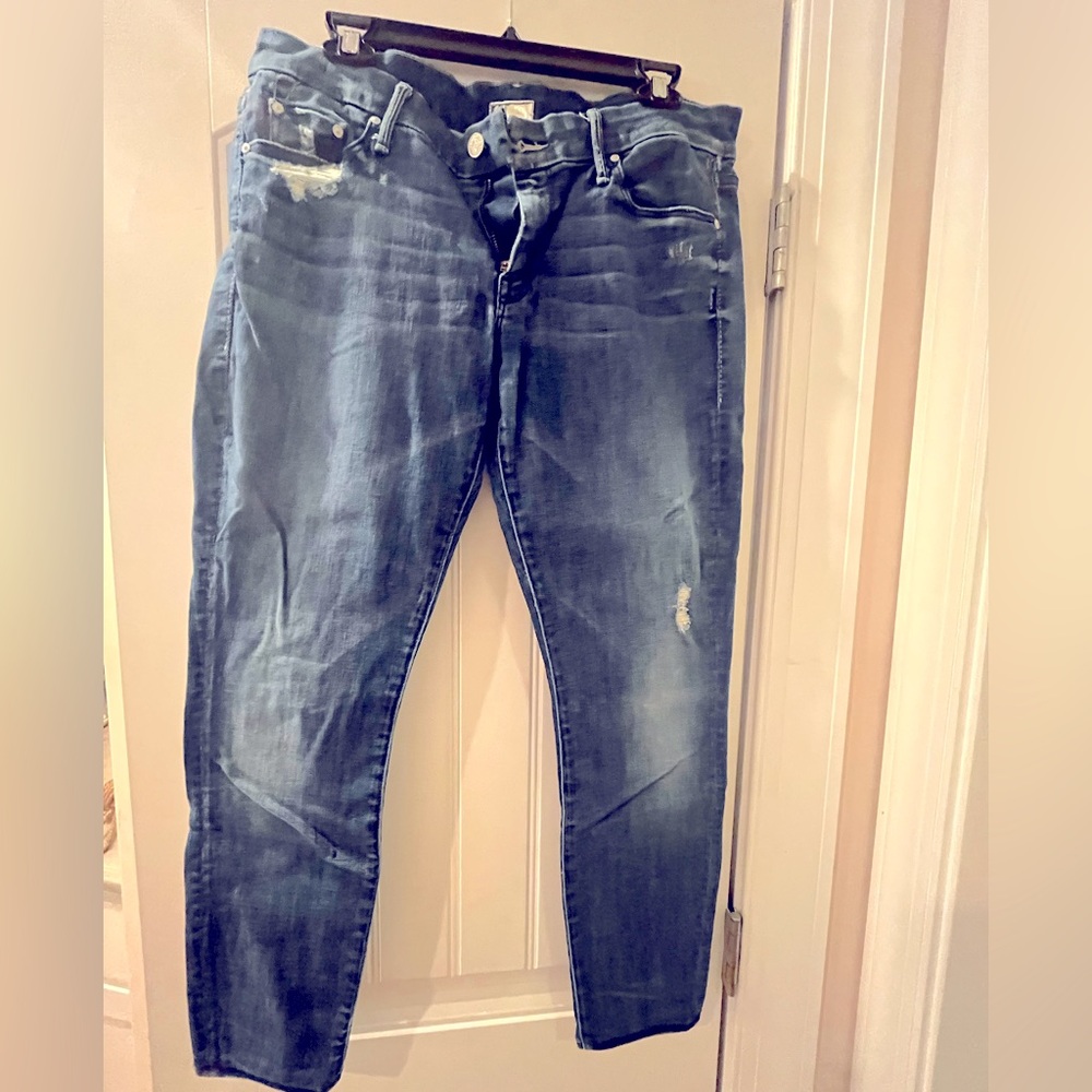 MOTHER THE Looker Crop | Graffiti Girl size 31